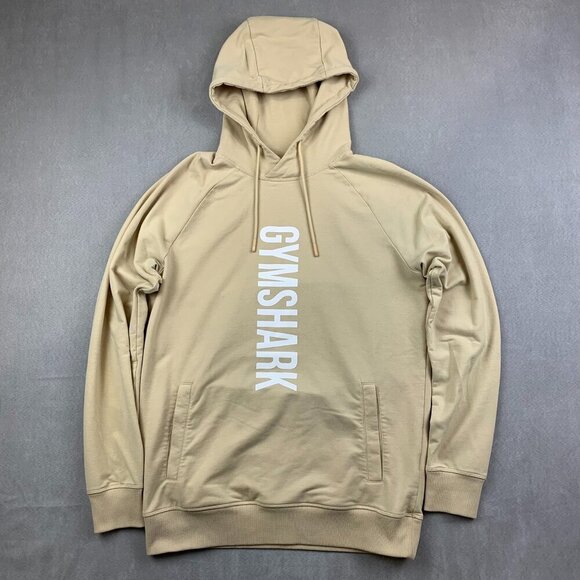 Gymshark Men Sweater Medium Yellow Hoodie Long Sleeve Pullover Bodybuilding - Picture 1 of 7